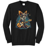 Electric Guitar Rock Music Jack Chi Dog Tall Sweatshirt