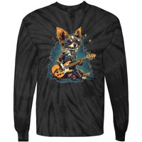 Electric Guitar Rock Music Jack Chi Dog Tie-Dye Long Sleeve Shirt