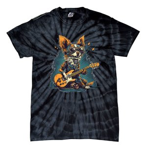 Electric Guitar Rock Music Jack Chi Dog Tie-Dye T-Shirt