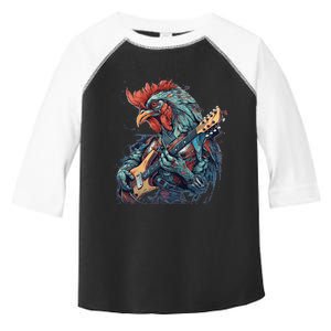 Electric Guitar Rock Music Rooster Toddler Fine Jersey T-Shirt