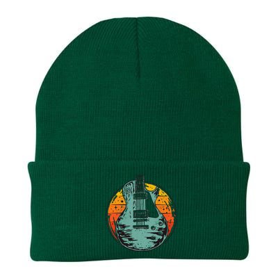 Electric Guitar Retro Sunset Knit Cap Winter Beanie