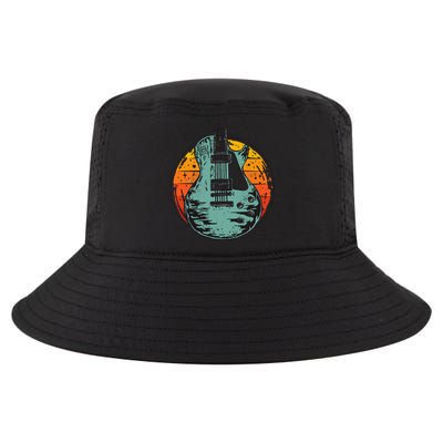 Electric Guitar Retro Sunset Cool Comfort Performance Bucket Hat