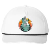 Electric Guitar Retro Sunset Snapback Five-Panel Rope Hat