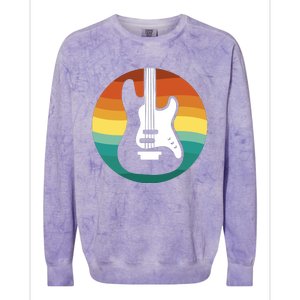 Electric Guitar Retro Sunset Colorblast Crewneck Sweatshirt