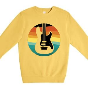 Electric Guitar Retro Sunset Premium Crewneck Sweatshirt