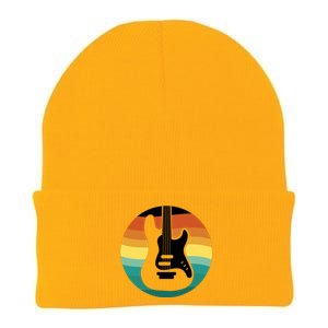 Electric Guitar Retro Sunset Knit Cap Winter Beanie