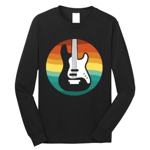 Electric Guitar Retro Sunset Long Sleeve Shirt