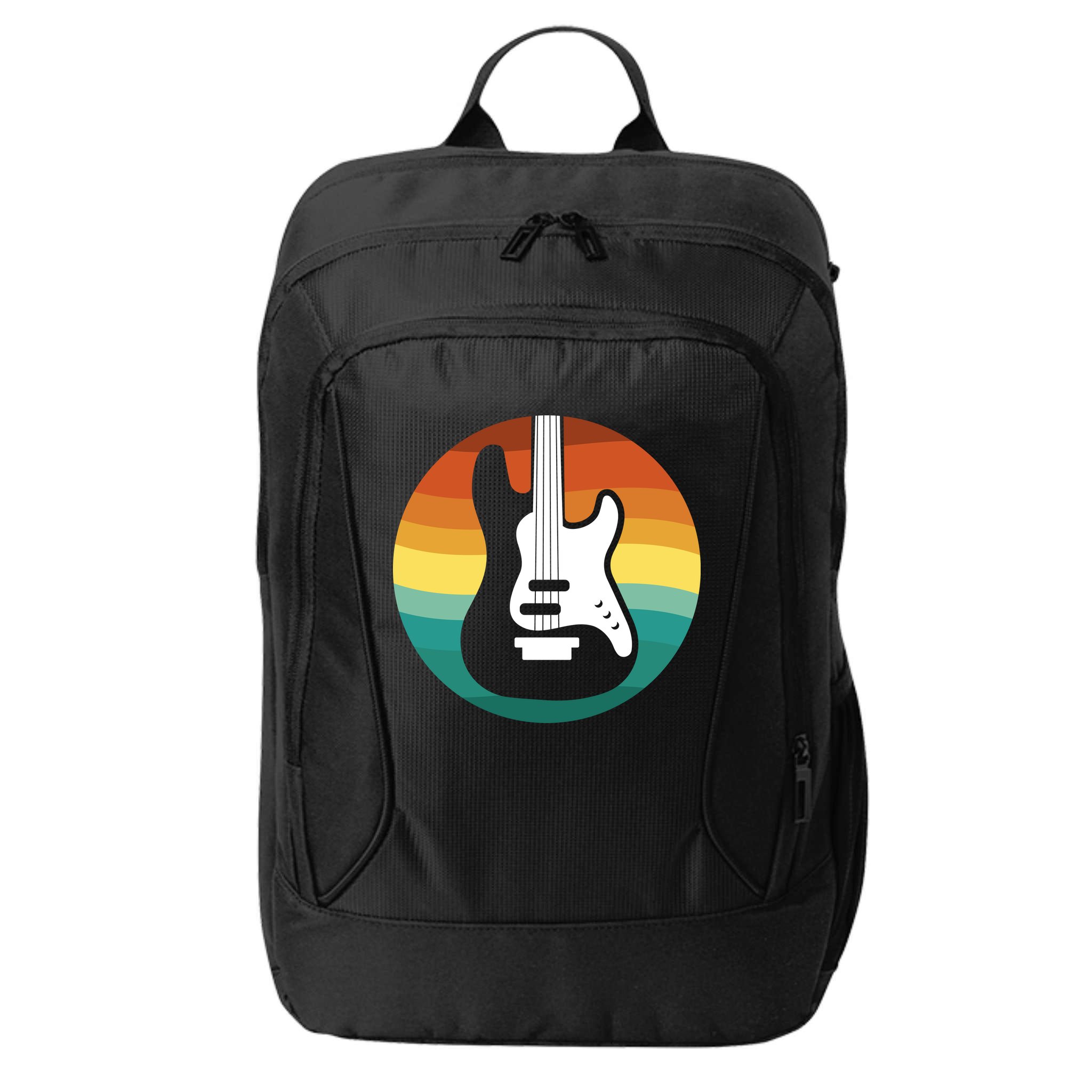 Electric Guitar Retro Sunset City Backpack
