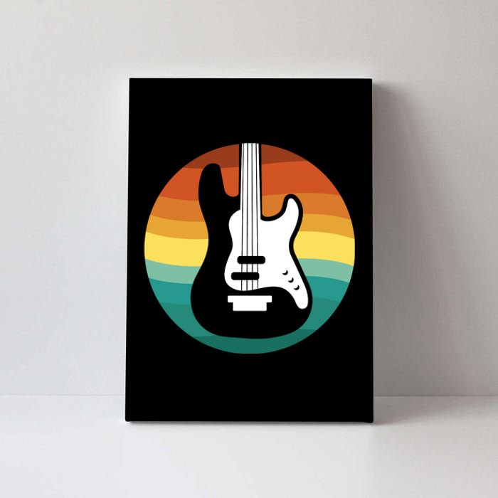 Electric Guitar Retro Sunset Canvas