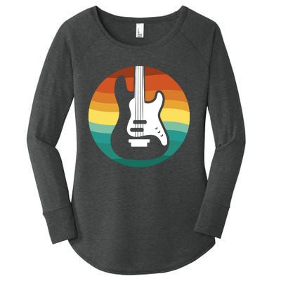 Electric Guitar Retro Sunset Women's Perfect Tri Tunic Long Sleeve Shirt