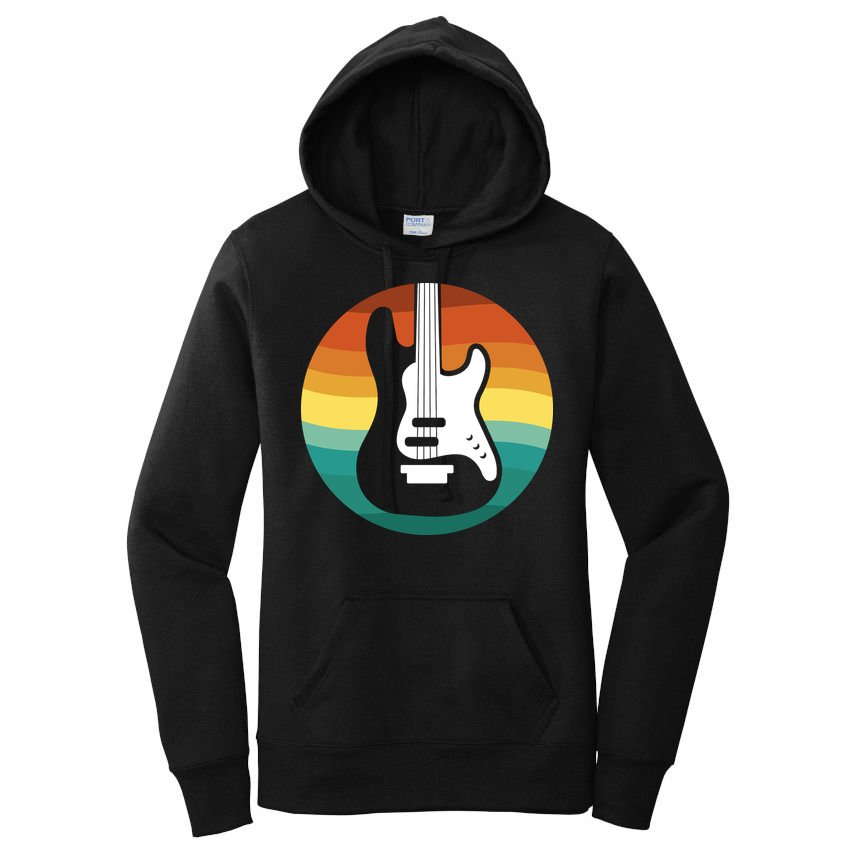 Electric Guitar Retro Sunset Women's Pullover Hoodie