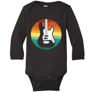 Electric Guitar Retro Sunset Baby Long Sleeve Bodysuit