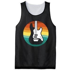 Electric Guitar Retro Sunset Mesh Reversible Basketball Jersey Tank