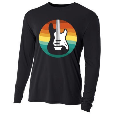 Electric Guitar Retro Sunset Cooling Performance Long Sleeve Crew