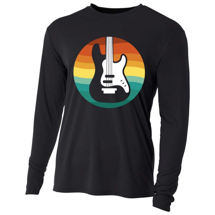 Electric Guitar Retro Sunset Cooling Performance Long Sleeve Crew