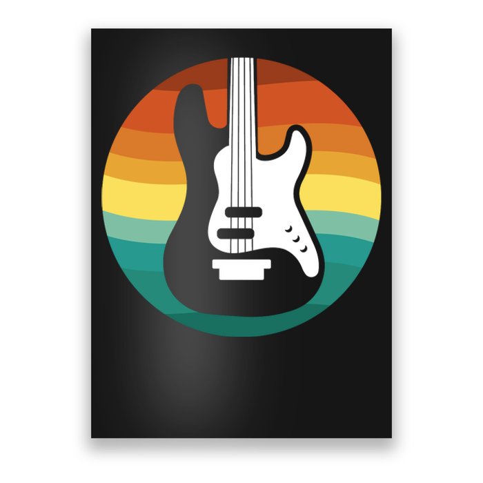 Electric Guitar Retro Sunset Poster