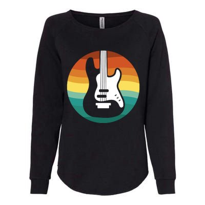 Electric Guitar Retro Sunset Womens California Wash Sweatshirt