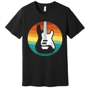 Electric Guitar Retro Sunset Premium T-Shirt