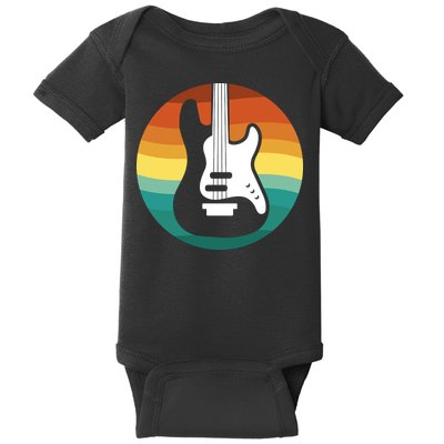 Electric Guitar Retro Sunset Baby Bodysuit