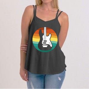 Electric Guitar Retro Sunset Women's Strappy Tank