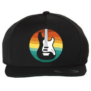 Electric Guitar Retro Sunset Wool Snapback Cap