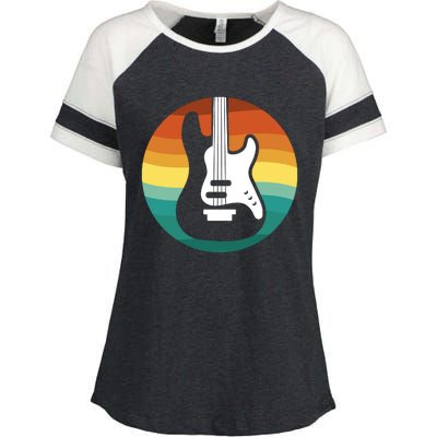 Electric Guitar Retro Sunset Enza Ladies Jersey Colorblock Tee