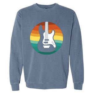 Electric Guitar Retro Sunset Garment-Dyed Sweatshirt