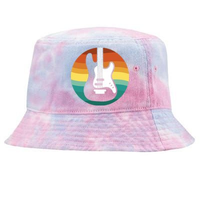 Electric Guitar Retro Sunset Tie-Dyed Bucket Hat