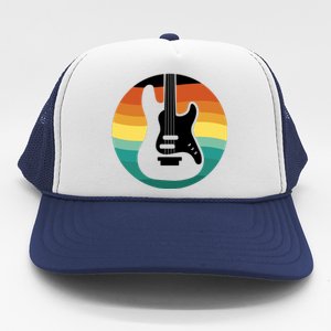 Electric Guitar Retro Sunset Trucker Hat