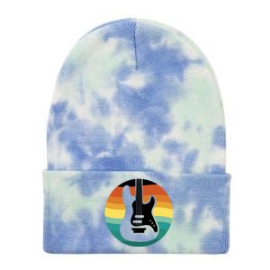 Electric Guitar Retro Sunset Tie Dye 12in Knit Beanie