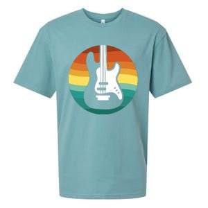 Electric Guitar Retro Sunset Sueded Cloud Jersey T-Shirt