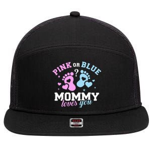 Exciting Gender Reveal Surprise for Expecting Mothers 7 Panel Mesh Trucker Snapback Hat