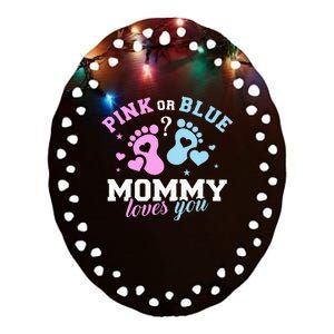 Exciting Gender Reveal Surprise for Expecting Mothers Ceramic Oval Ornament