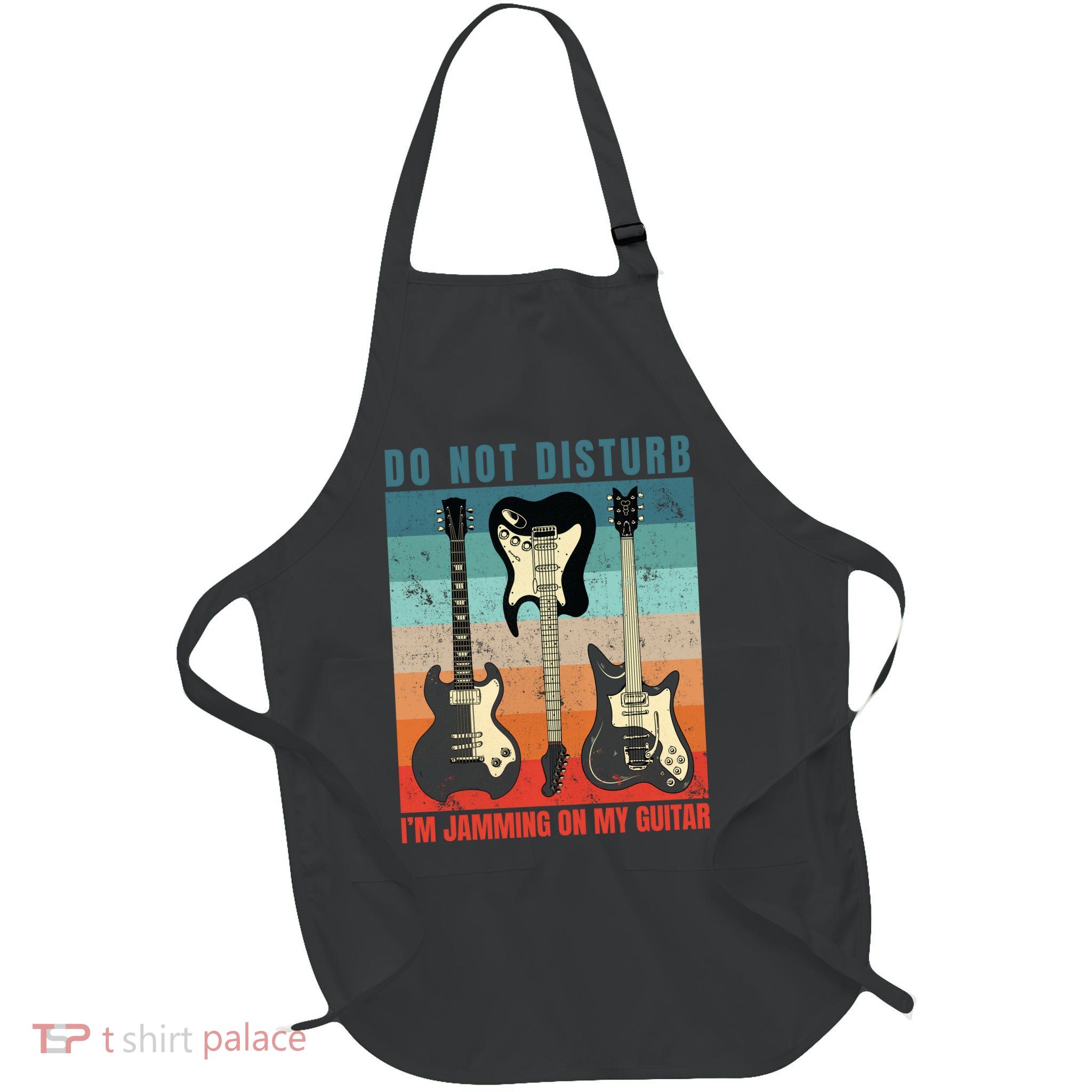 Electric Guitars Retro Sunset Full-Length Apron With Pockets