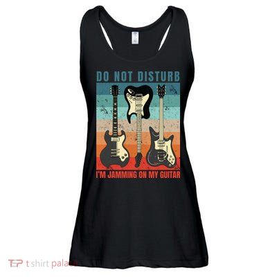 Electric Guitars Retro Sunset Ladies Essential Flowy Tank