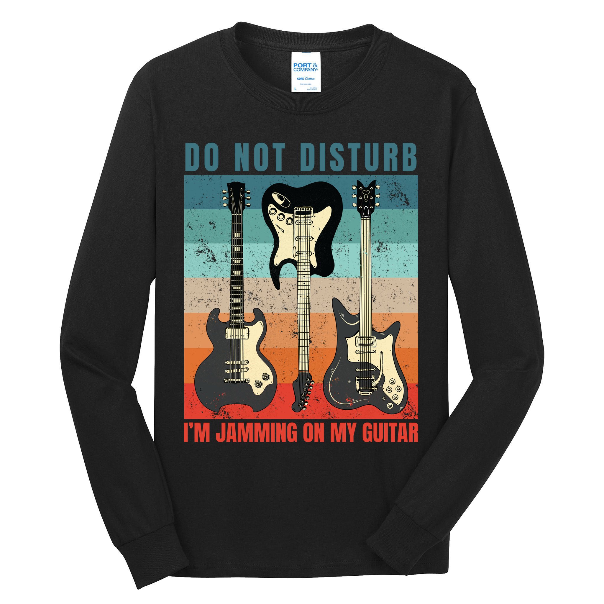 Electric Guitars Retro Sunset Tall Long Sleeve T-Shirt