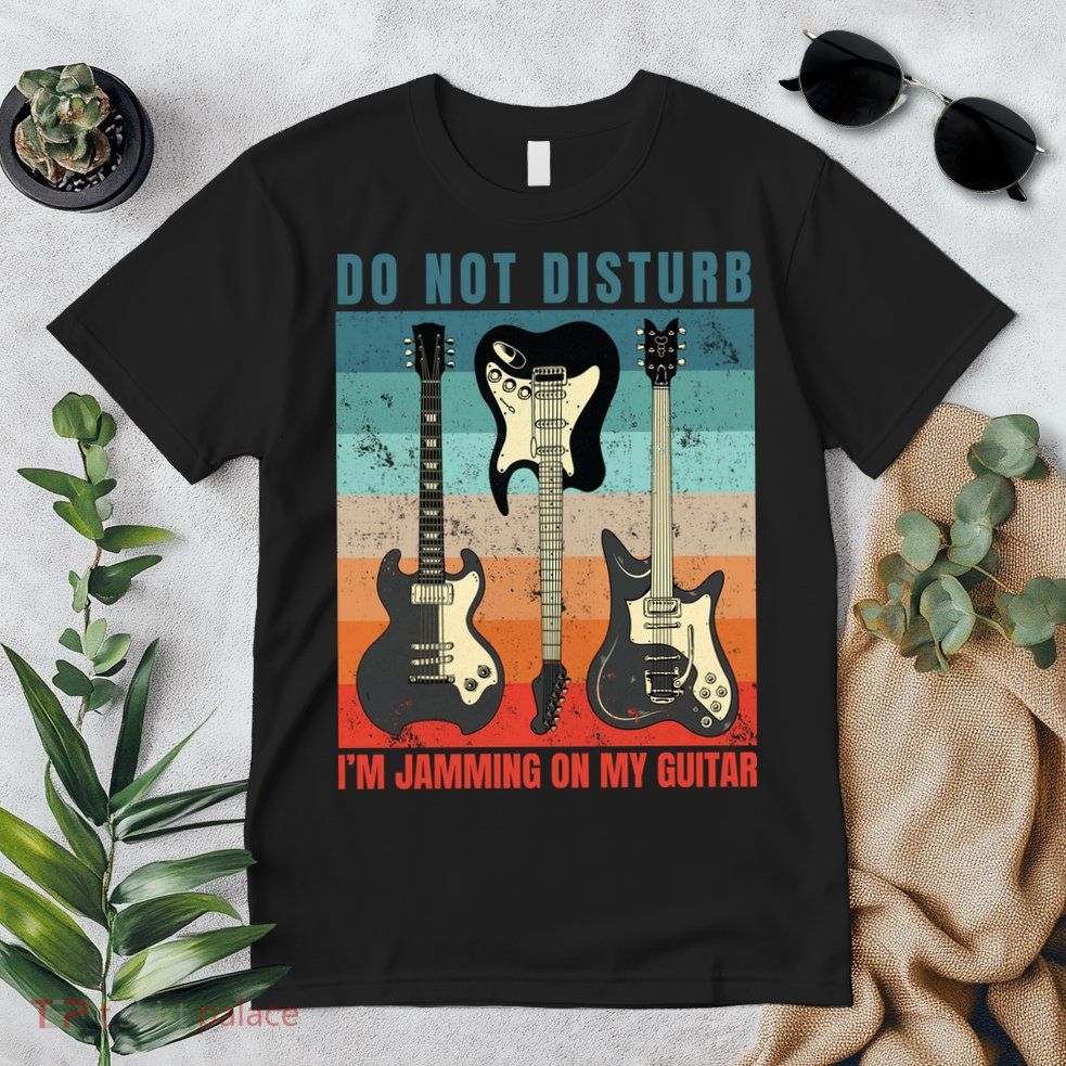 Electric Guitars Retro Sunset Premium T-Shirt