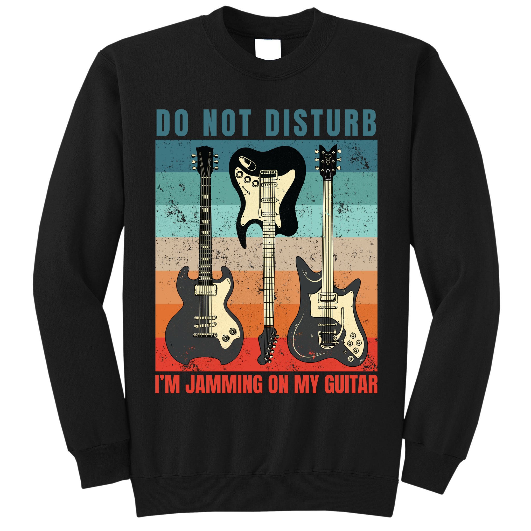 Electric Guitars Retro Sunset Tall Sweatshirt