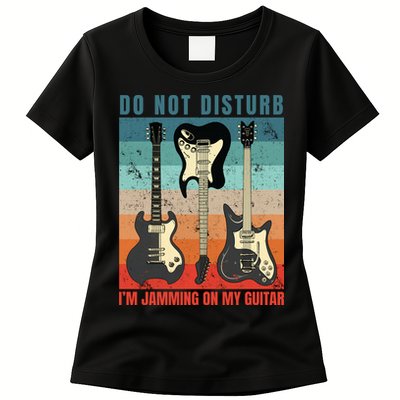 Electric Guitars Retro Sunset Womens T-Shirt