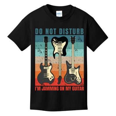 Electric Guitars Retro Sunset Kids T-Shirt