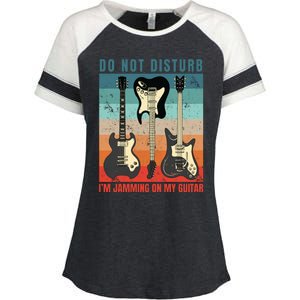 Electric Guitars Retro Sunset Enza Ladies Jersey Colorblock Tee