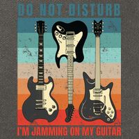 Electric Guitars Retro Sunset Cotton Canvas Backpack