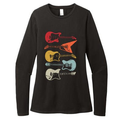 Electric Guitar Retro Acoustic Guitarist Vintage Womens CVC Long Sleeve Shirt