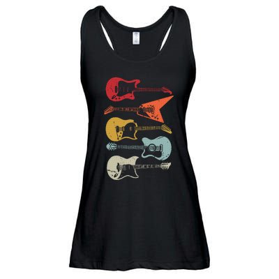 Electric Guitar Retro Acoustic Guitarist Vintage Ladies Essential Flowy Tank