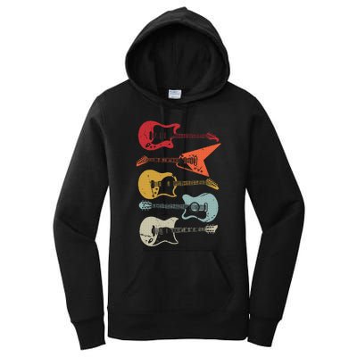 Electric Guitar Retro Acoustic Guitarist Vintage Women's Pullover Hoodie