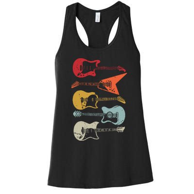 Electric Guitar Retro Acoustic Guitarist Vintage Women's Racerback Tank