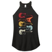 Electric Guitar Retro Acoustic Guitarist Vintage Women's Perfect Tri Rocker Tank