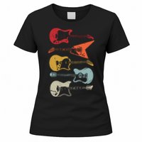 Electric Guitar Retro Acoustic Guitarist Vintage Women's T-Shirt