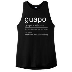 El Guapo Spanish Design For Spanish Gifts Ladies PosiCharge Tri-Blend Wicking Tank