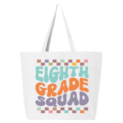 Eighth Grade Squad Retro Groovy Happy First Day Of School Gift 25L Jumbo Tote